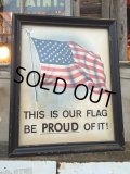 Vintage Old Glory Poster W/Frame (MA45) 