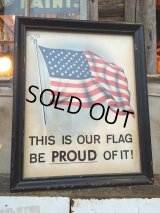 Vintage Old Glory Poster W/Frame (MA45) 
