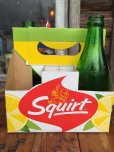 画像1: Vintage Soda 6-Pac bottles Cardboard carrying case / Squirt (MA55) (1)