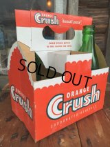 Vintage Soda 6-Pac bottles Cardboard carrying case / Crush (MA52)