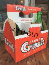 Vintage Soda 6-Pac bottles Cardboard carrying case / Crush (MA52)