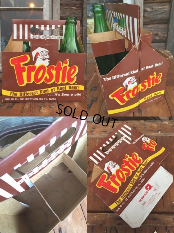 画像2: Vintage Soda 6-Pac bottles Cardboard carrying case / Frostie (MA53)