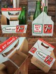 画像2: Vintage Soda 6-Pac bottles Cardboard carrying case / 7UP (MA50) (2)