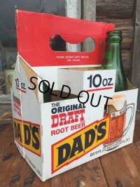 Vintage Soda 6-Pac bottles Cardboard carrying case / DAD'S (MA54)
