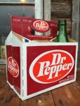 画像1: Vintage Soda 6-Pac bottles Cardboard carrying case / Dr Pepper (MA56) (1)