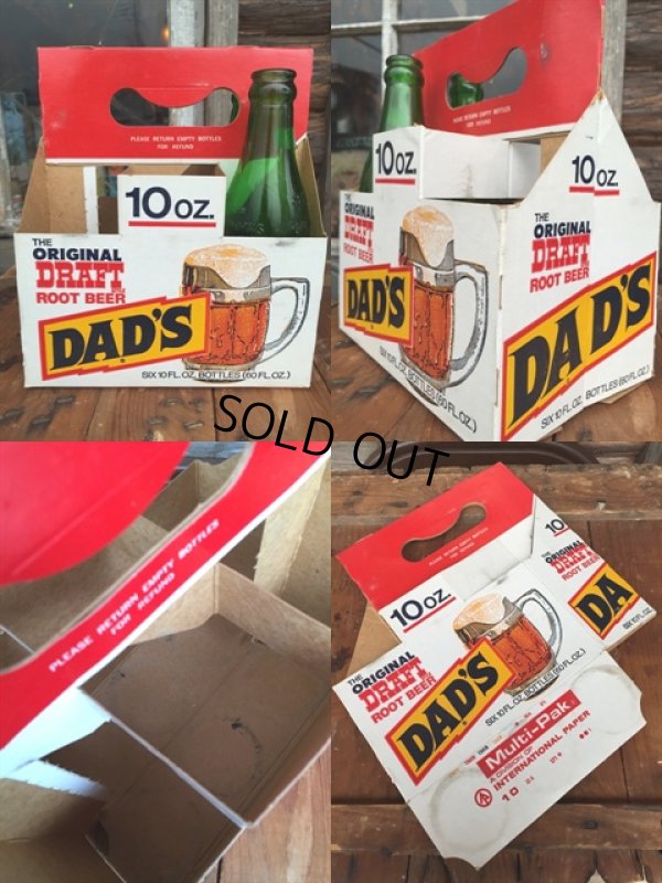 画像2: Vintage Soda 6-Pac bottles Cardboard carrying case / DAD'S (MA54)