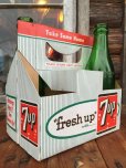 画像1: Vintage Soda 6-Pac bottles Cardboard carrying case / 7UP (MA50) (1)