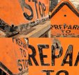 画像2: Vintage Road Sign PREPARE TO STOP (MA62) (2)