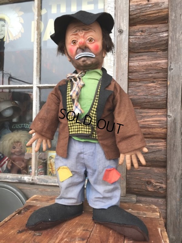 画像1: 50s Vintage Emmett Kelly Clown Doll (MA46)