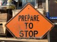 画像1: Vintage Road Sign PREPARE TO STOP (MA62) (1)