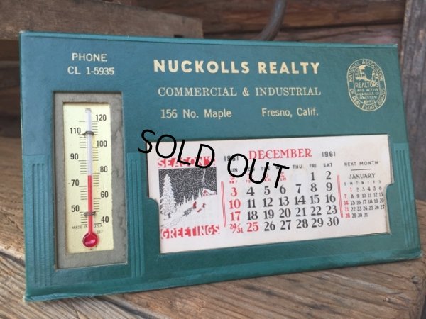 画像1: 60s Vintage AD Calender Nucklls Realty (MA93) 