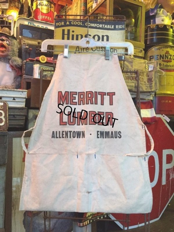 画像1: Vintage Carpenter Nail Apron / Merritt Lumber (MA109)