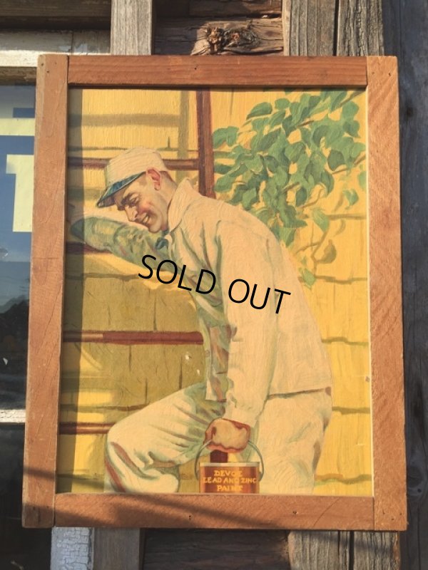 画像1: 20s Vintage Devoe Paint Store Display Sign (MA114)