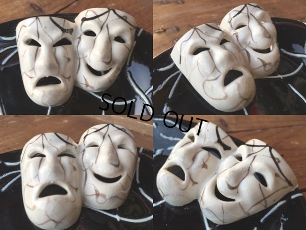 画像2: Vintage Comedy & Tragedy Ceramic Ashtray (MA124)