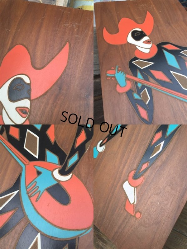 画像2: 50s Vintage Mid Century Jester Harlequin Wall Hangings (MA123)