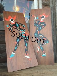 50s Vintage Mid Century Jester Harlequin Wall Hangings (MA123)