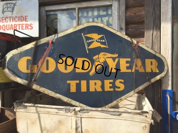 画像1: Vintage Good Year Tires Metal Sign (MA140)