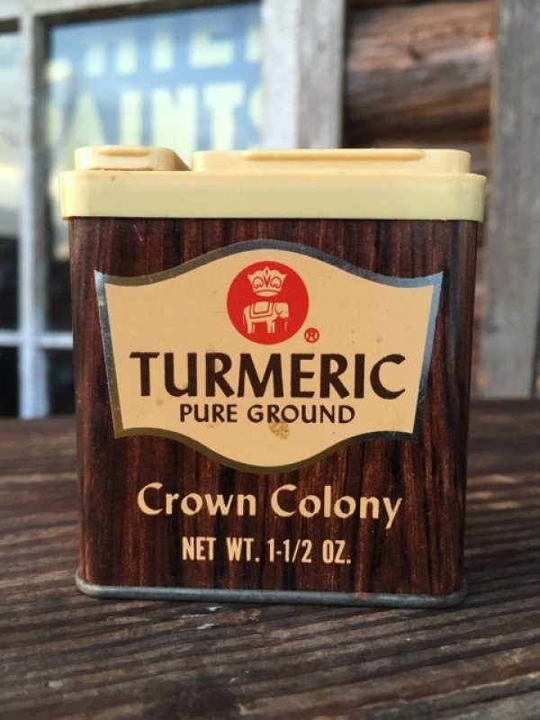 画像1: Vintage Crown Colony Spice Can Turmeric (MA150)