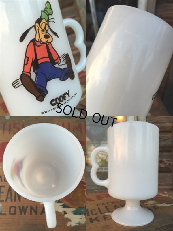 画像2: 70s Vintage Federal Footed Mug Goofy (MA151)