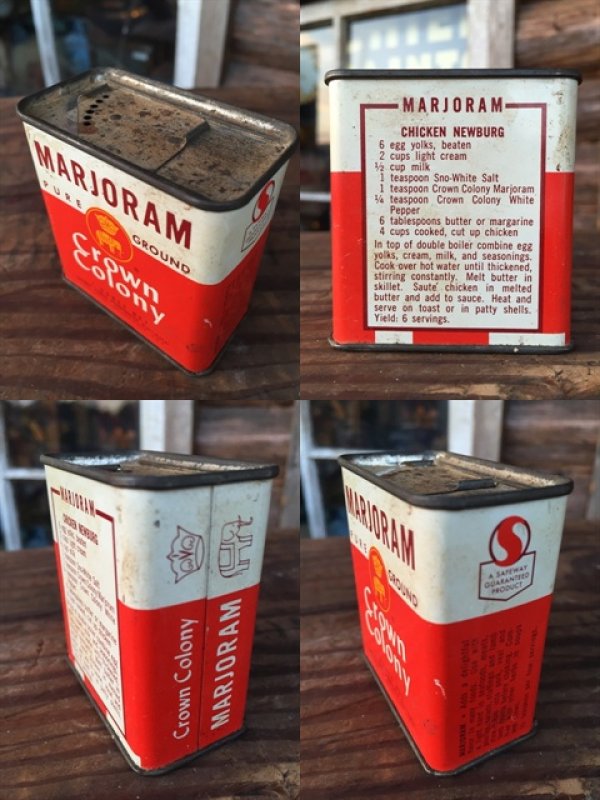 画像2: Vintage Crown Colony Spice Can Marjoram (MA143)