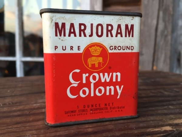 画像1: Vintage Crown Colony Spice Can Marjoram (MA143)