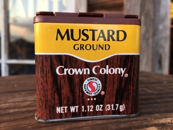 画像1: Vintage Crown Colony Spice Can Mustard (MA146)