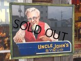 Vintage Uncle Johns Syrup Card Board Sing (MA155)