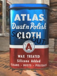 Vintage ATLAS Dust'n Polish Cloth Can (MA161) 