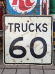 画像1: 60s Vintage Road Sign TRUKS 60 (MA170) (1)