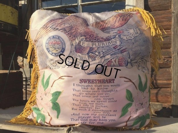 画像1: Vintage Souvenir Cushion ALASKA  (MA194）