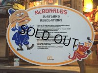  80s McDonald's Playland Store Display Sign (MA196)