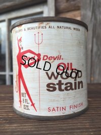Vintage Red Devil Oil Wood Stain Can (MA202)