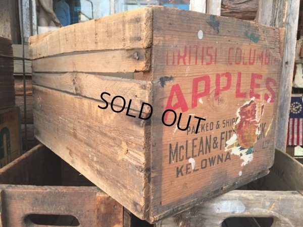 画像1: Vintage Wood Box Apples (MA209) 