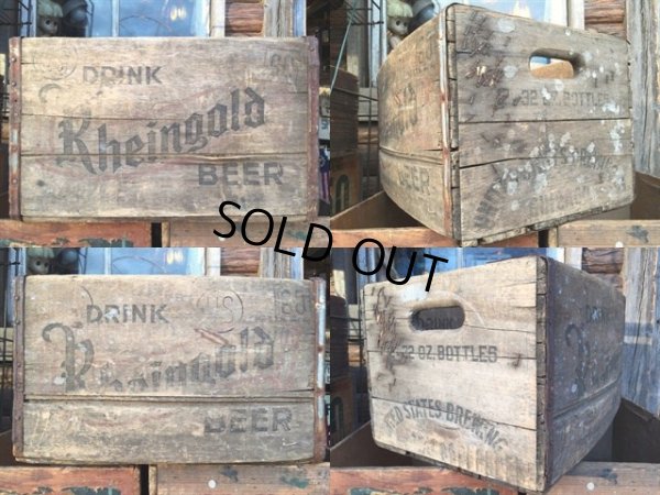 画像2: Vintage Wood Box Rheingold Beer (MA203) 