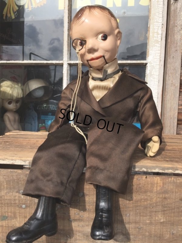 画像1: Vintage Charlie McCarthy Composition Ventriloquist Doll (MA217)