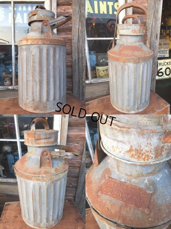 画像2: 20s Vintage 5 Gallon Metal Oil Can (MA242)
