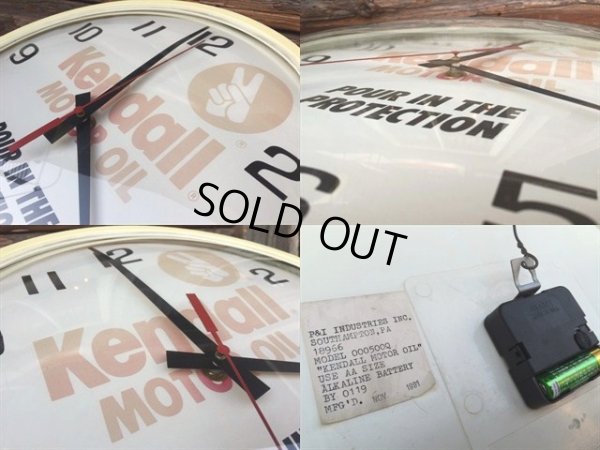 画像3: Vintage Kendall Motor Oil Wall Clock (MA243)