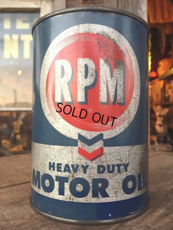 画像1: Vintage RPM 1 Quart Motor Oil Can (MA275) 