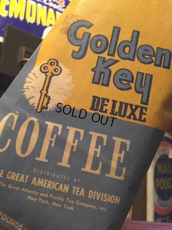 画像1: Vintage Golden Key Coffee Packaging (MA296)