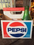 画像1: Vintage Soda 6-Pac bottles Cardboard carrying case / Pepsi (MA317) (1)