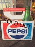 Vintage Soda 6-Pac bottles Cardboard carrying case / Pepsi (MA317)