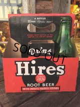 Vintage Soda 6-Pac bottles Cardboard carrying case / Hires (MA319)
