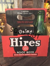 Vintage Soda 6-Pac bottles Cardboard carrying case / Hires (MA319)