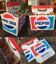 画像2: Vintage Soda 6-Pac bottles Cardboard carrying case / Pepsi (MA316) (2)