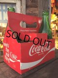 Vintage Soda 6-Pac bottles Cardboard carrying case / Coca Cola (DJ312)