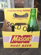 Vintage Soda 6-Pac bottles Cardboard carrying case / Mason's (MA314)