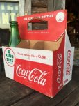 画像1: Vintage Soda 6-Pac bottles Cardboard carrying case / Coca Cola (MA308) (1)