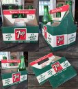 画像2: Vintage Soda 6-Pac bottles Cardboard carrying case / 7UP  (MA323) (2)