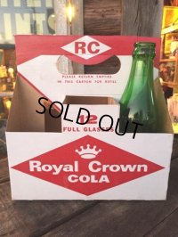 Vintage Soda 6-Pac bottles Cardboard carrying case / RC COLA (MA320)