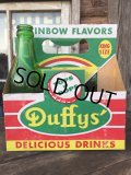 Vintage Soda 6-Pac bottles Cardboard carrying case / Duffy's  (MA326)